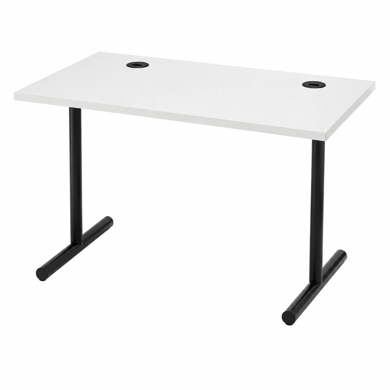 Scrivania per casa ufficio, da Gioco, per Computer con Sistema di Gestione Cavi, Ripiano Spesso 25mm, Moderna