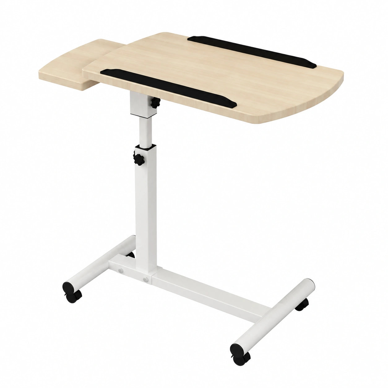 Scrivania Tavolo da Lavoro Porta Pc Computer Altezza Regolabile Tavolino Letto Divano Piano in Legno MDF Inclinabile Struttura in Metallo Casa