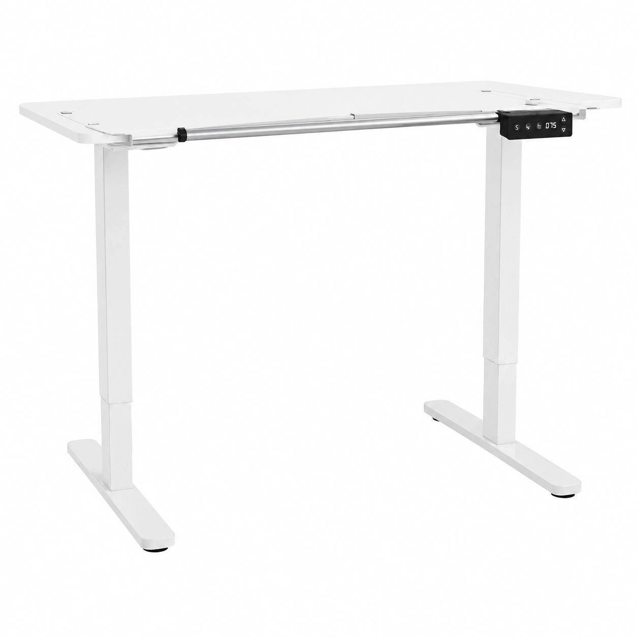 Duronic TM12 WE Telaio Elettrico Sit Stand Bianco, Controller con preset, movimento fluido, workstation professionale, gestione cavi