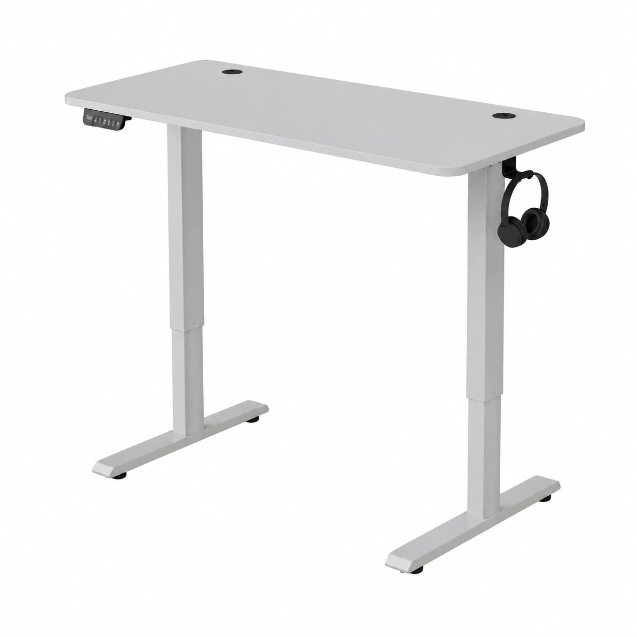 Scrivania regolabile in altezza 120 × 60 cm - Regolabile elettricamente senza step, tavolo da ufficio, scrivania da seduto e in piedi, spazio