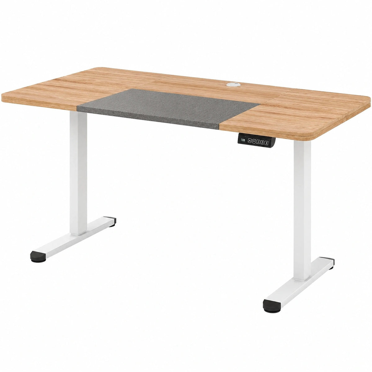 Scrivania Regolabile in Altezza 140 × 70 cm, Scrivania elettrica da Ufficio con Funzioni di Memoria, Pannello di Controllo Multifunzionale e Ampio