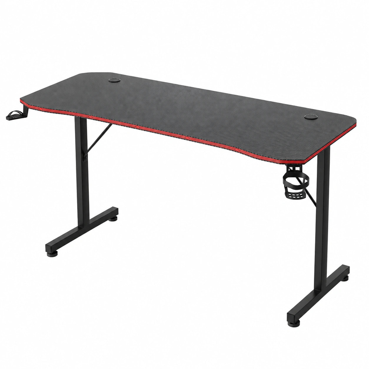 Scrivania Gaming, Tavolo da Gaming, Scrivania per Computer, Postazione Gamer con Piano del Tavolo in Fibra di Carbonio Adatto Sia per i Giocatori Che