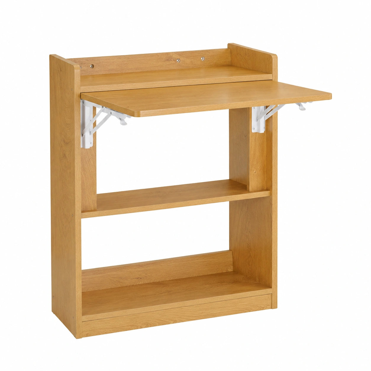 Scrivania Pieghevole con Ripiani Portata fino a 35kg 64 × 82 × 58cm, tavolo computer con sistema di bloccaggio, PB E1, per casa o ufficio FWT92-N