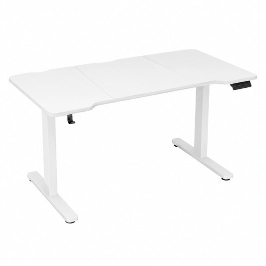 Scrivania elettrica, scrivania da gaming, scrivania con altezza regolabile, gancio in metallo per cuffie, verniciatura opaca