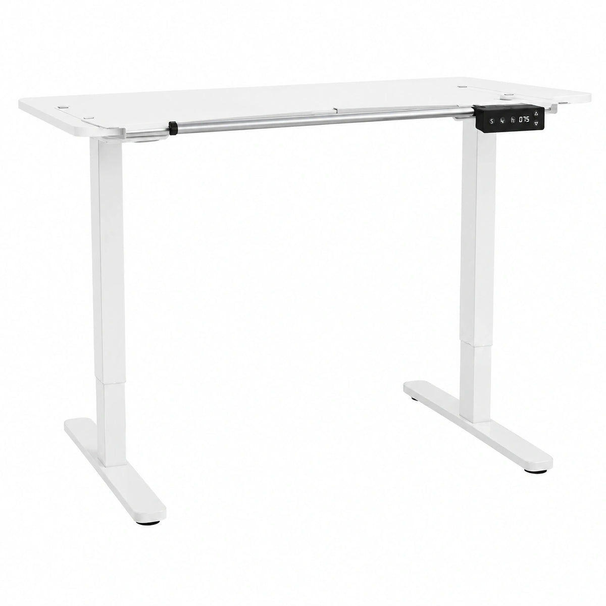 Duronic TM12 WE Telaio Elettrico Sit Stand Bianco, Controller con preset, movimento fluido, workstation professionale, gestione cavi