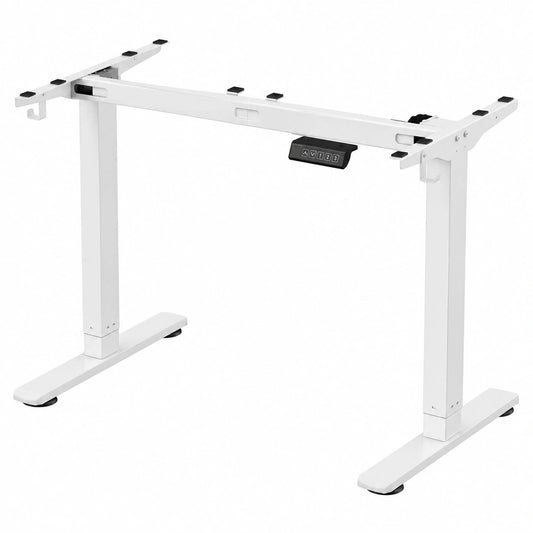 Scrivania Regolabile in Altezza Elettrica, Struttura per Scrivania, Supporto per Tavolo Senza Piano, con 2 Ganci, Funzione Memory con 3 Altezze